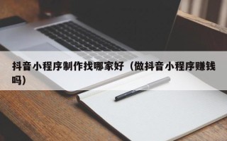 莘县抖音小程序制作找哪家好（做抖音小程序赚钱吗）