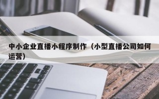 莘县中小企业直播小程序制作（小型直播公司如何运营）
