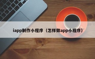 莘县iapp制作小程序（怎样做app小程序）